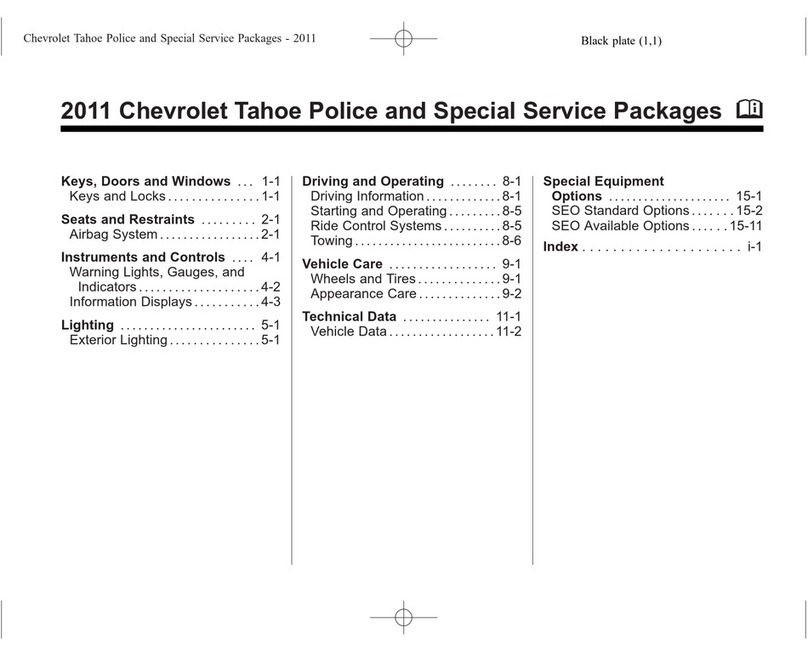 Chevrolet TAHOE POLICE - 2011 manual