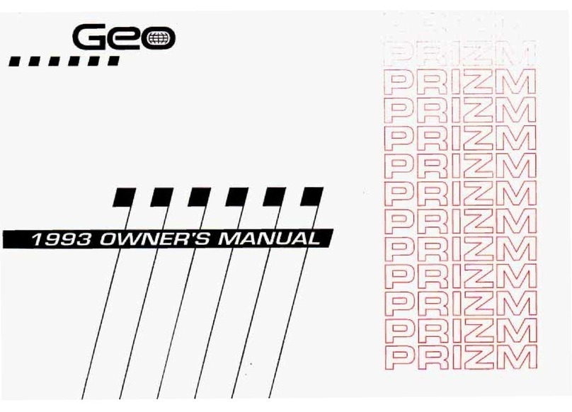 Geo PRIZM 1993 User manual