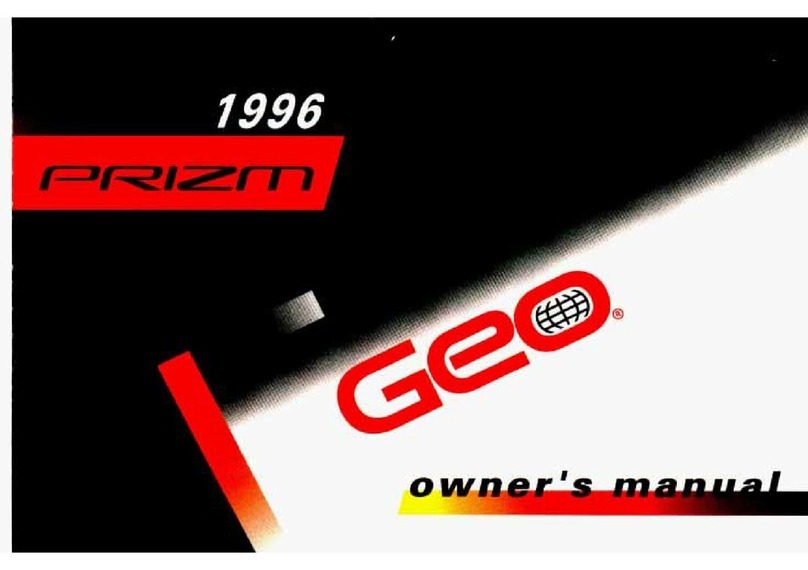 Geo Prizm 1996 User manual