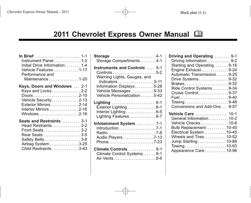 Chevrolet EXPRESS - 2011 manual