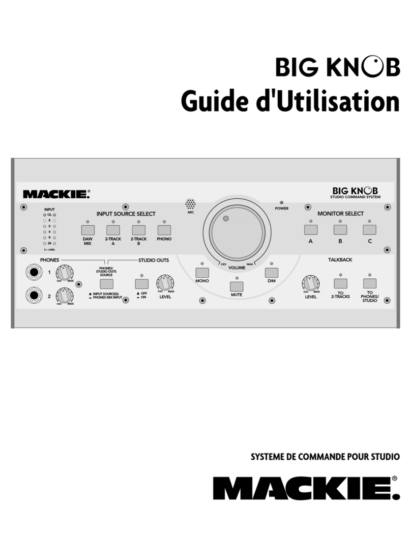 Mackie BIGKNOB F Guide d'utilisation