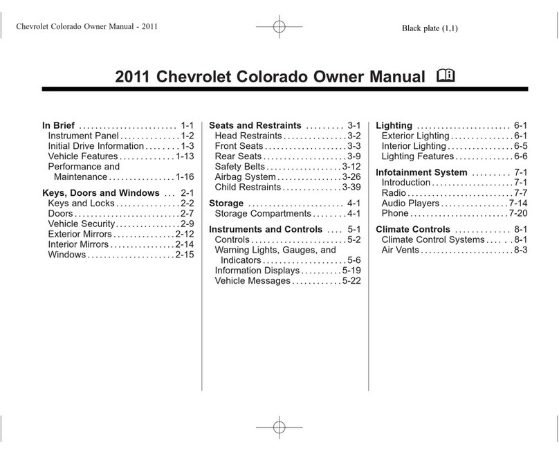 Chevrolet COLORADO 2011 User manual Chevrolet COLORADO 2011 User manual