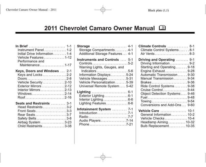 Chevrolet 2011 Camaro User manual