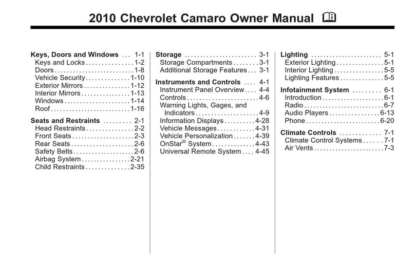 Chevrolet 2010 Camaro User manual Chevrolet 2010 Camaro User manual