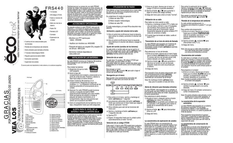 Uniden FRS440 owner's manual