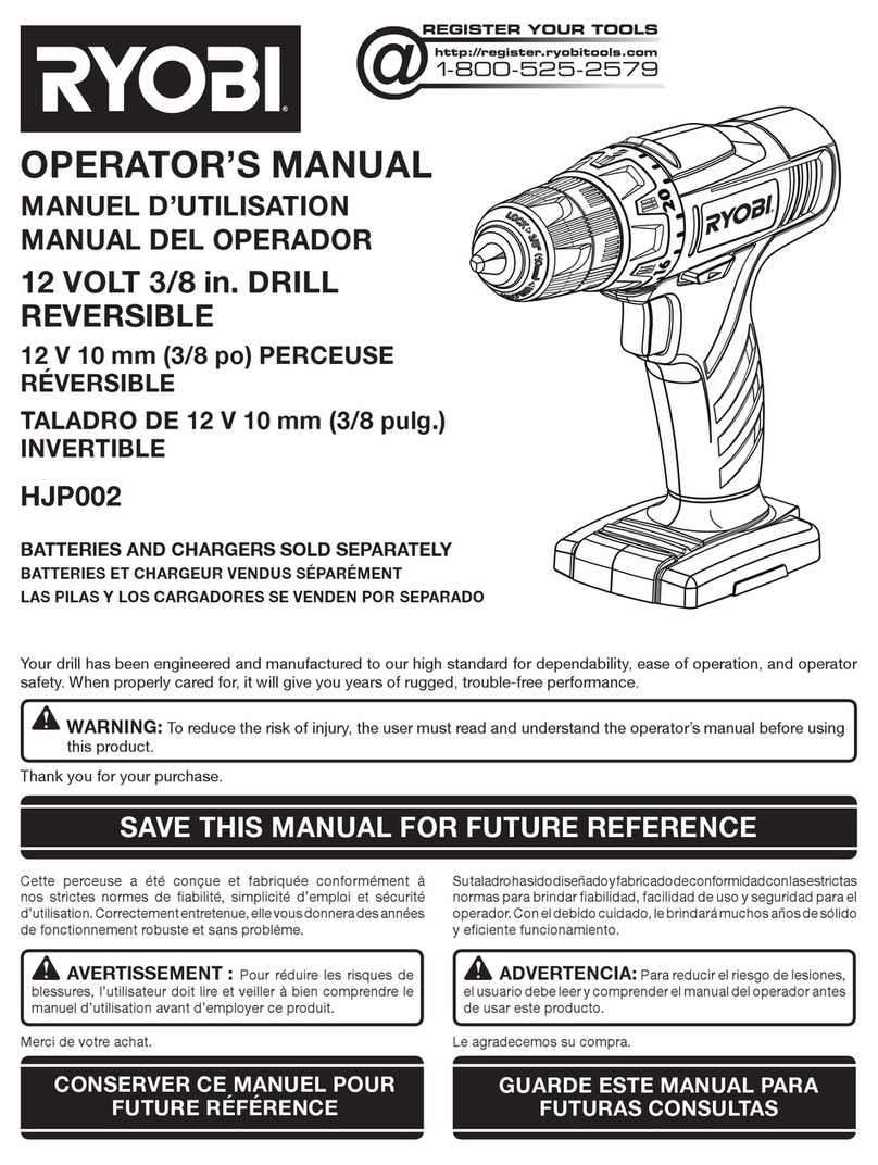 Ryobi HJP002 User manual