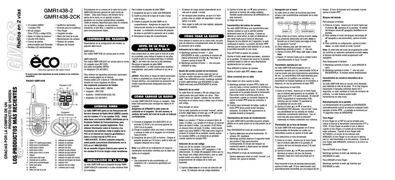 Uniden GMR1438-2CK Instruction Manual