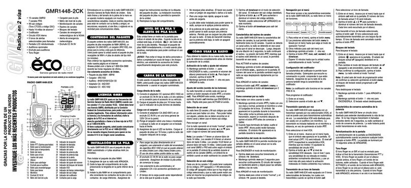 Uniden GMR1448-2CK User manual