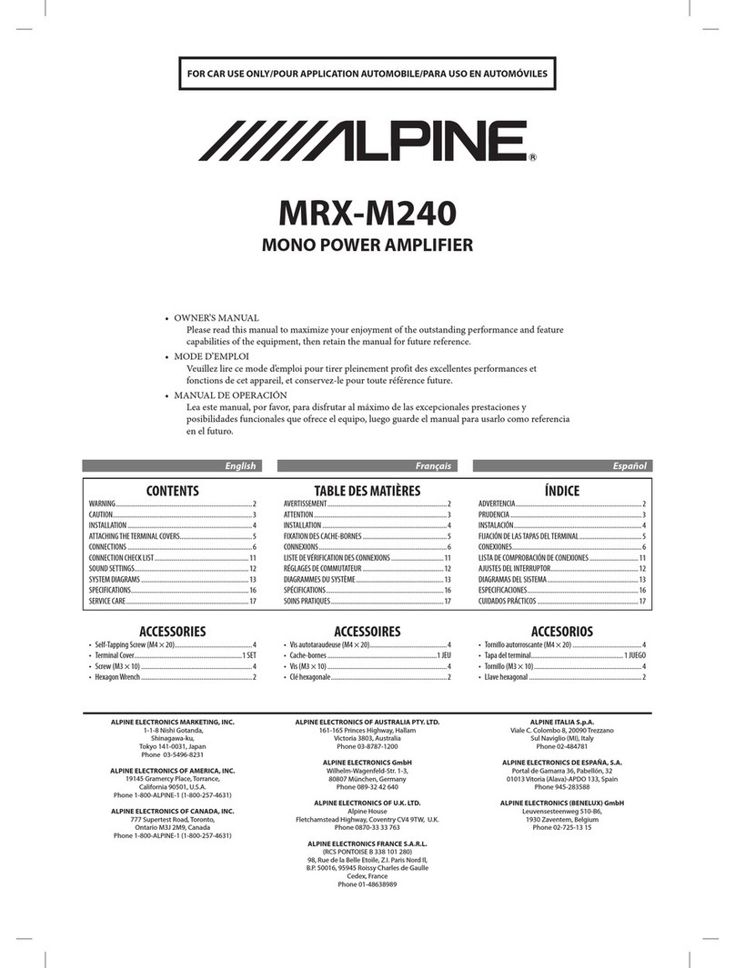 Alpine MRX-M240 owner's manual