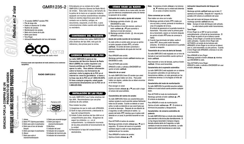 Uniden GMR1235-2 owner's manual