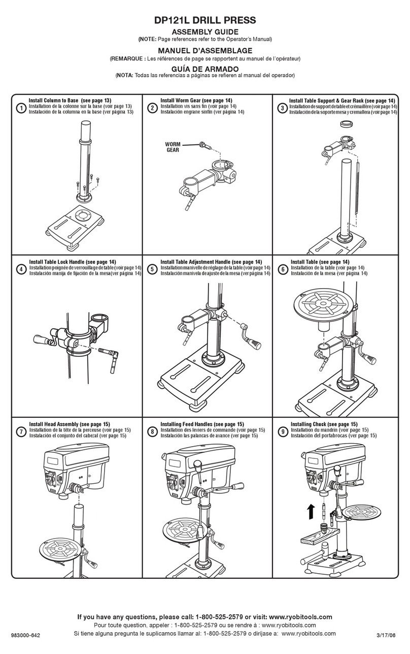 Ryobi DP121L User manual
