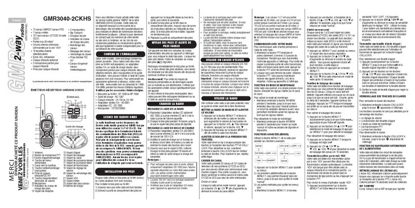 Uniden GMR3040-2CK User manual
