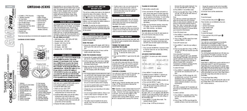 Uniden GMR3040-2CK owner's manual