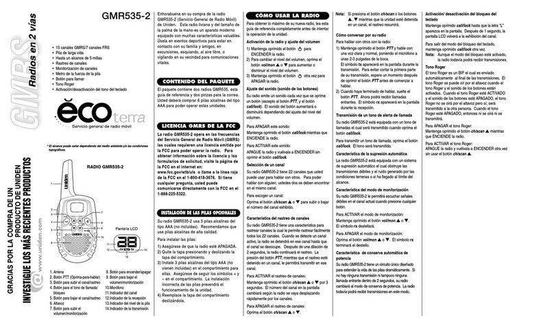 Uniden GMR535-2 User manual