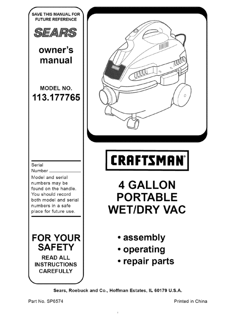 Craftsman 17776 - Clean N Carry 4 Gal. Wet-Dry VAC User manual