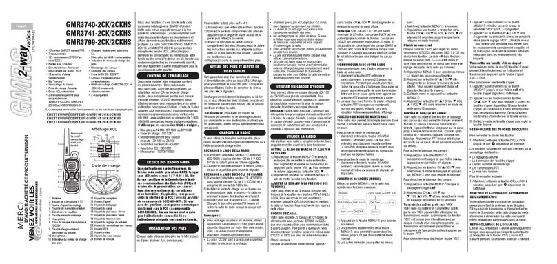 Uniden GMR3799-2CK User manual