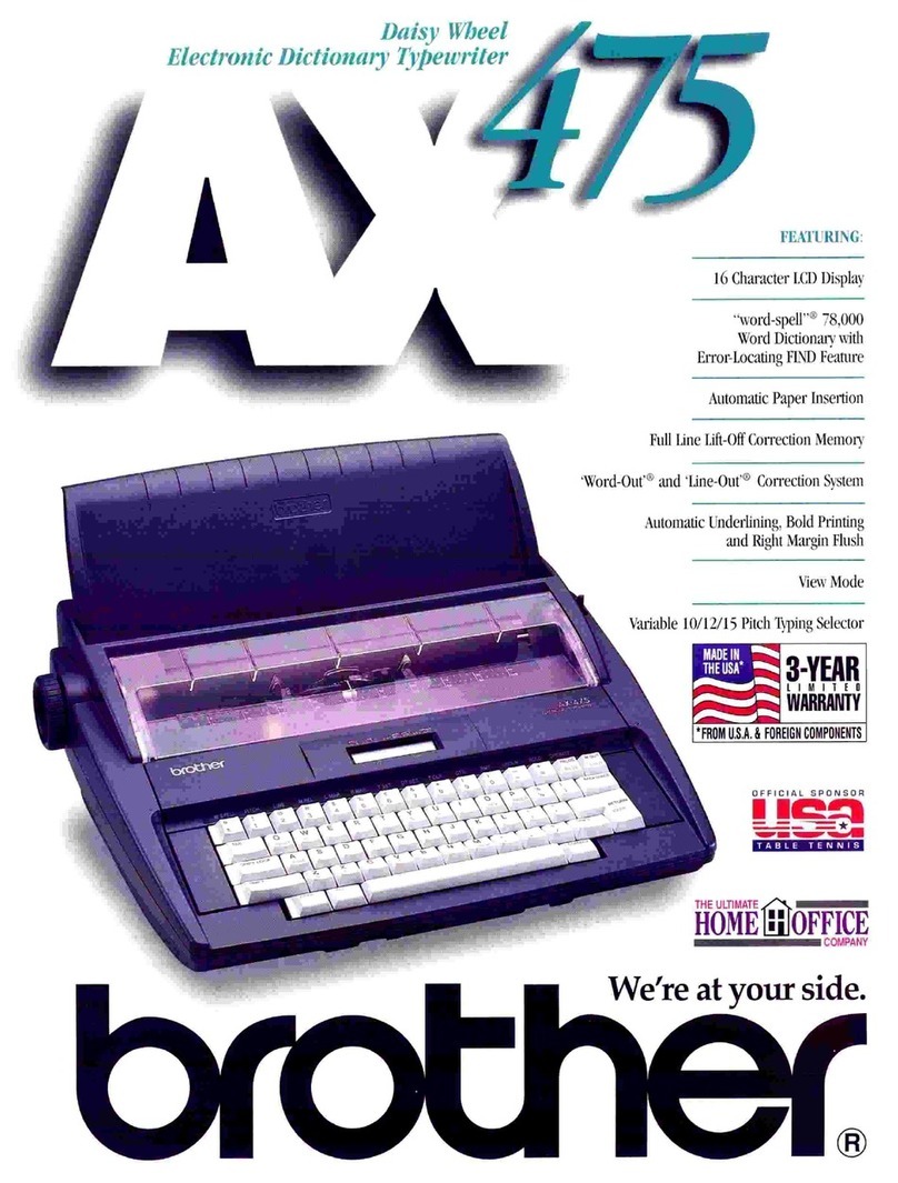 Brother AX475 Specifications