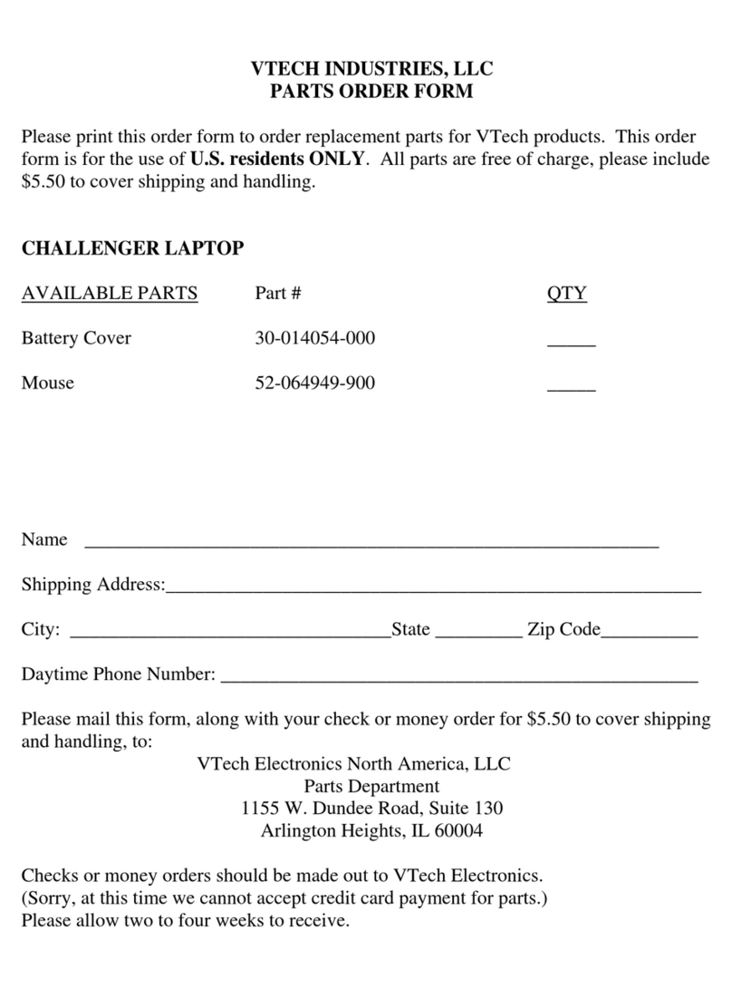 V-tech Challenger Laptop User manual