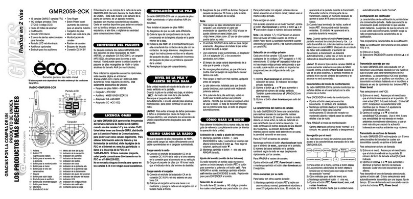 Uniden GMR2059-2CK owner's manual