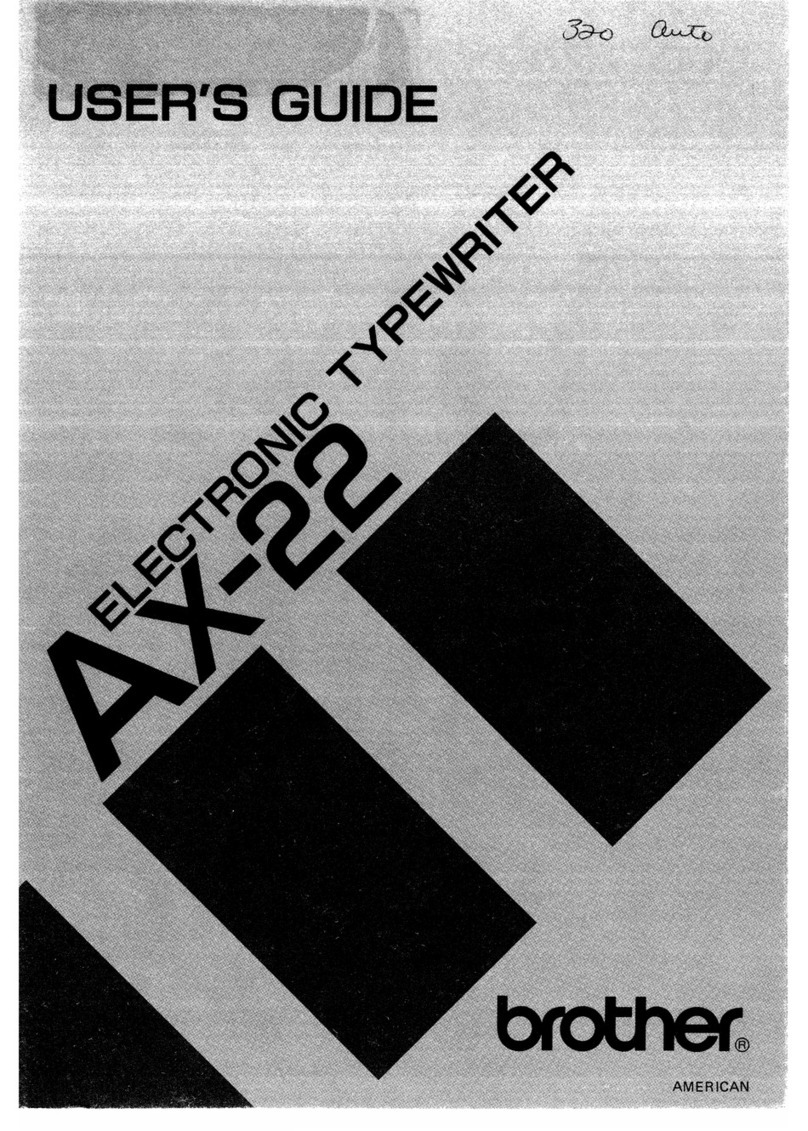 Brother AX-22 user guide