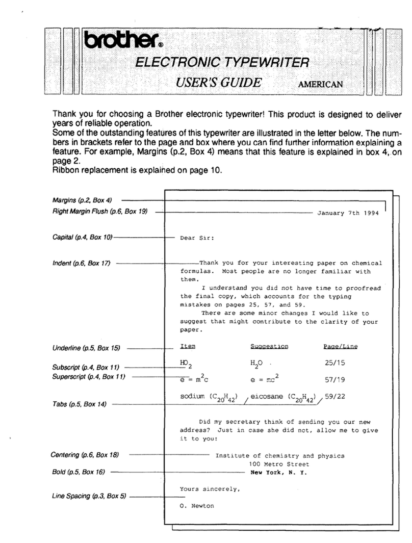 Brother AX-325 User manual