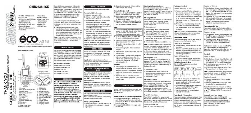 Uniden ECOterra GMR2838-2CK User manual