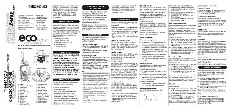 Uniden GMR2240-2CK User manual