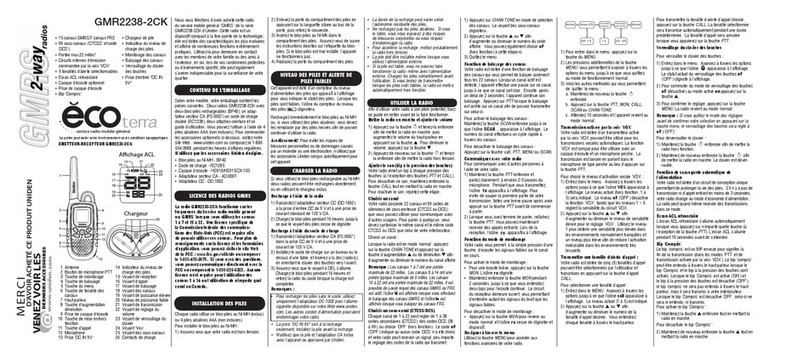 Uniden GMR2238-3CK Configuration guide