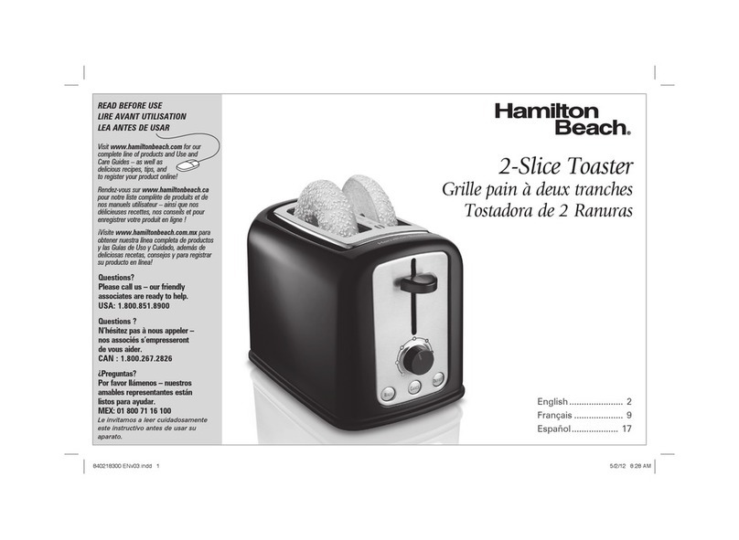 Hamilton Beach 22464 use & care