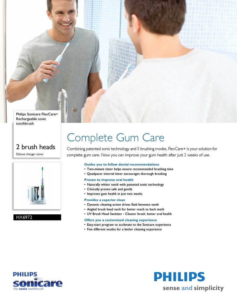 Philips Sonicare FlexCare+ HX6972 Specifications