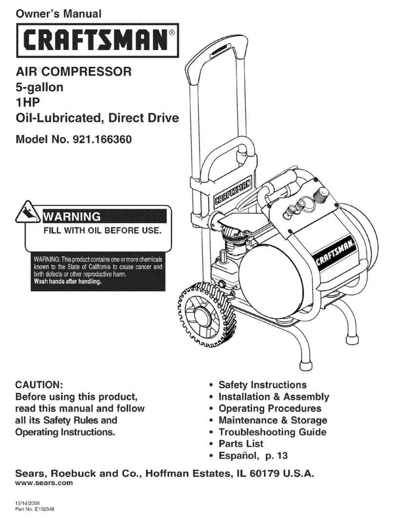 Craftsman 16636 - 5 Gal. Air Compressor User manual