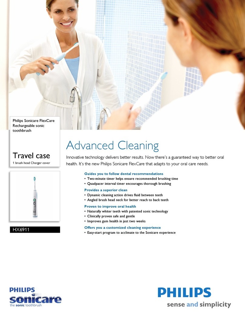Philips Sonicare FlexCare HX6911 User manual Philips Sonicare FlexCare HX6911 User manual