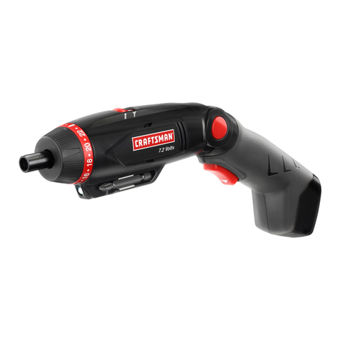 Craftsman 11779 - 7.2V NiCd Screwdriver User manual