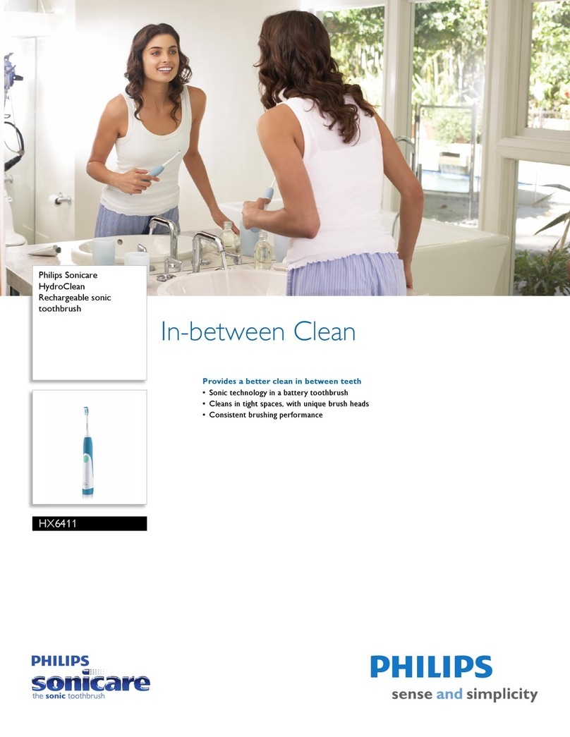 Philips Sonicare HydroClean HX6411 Specifications Philips Sonicare HydroClean HX6411 Specifications