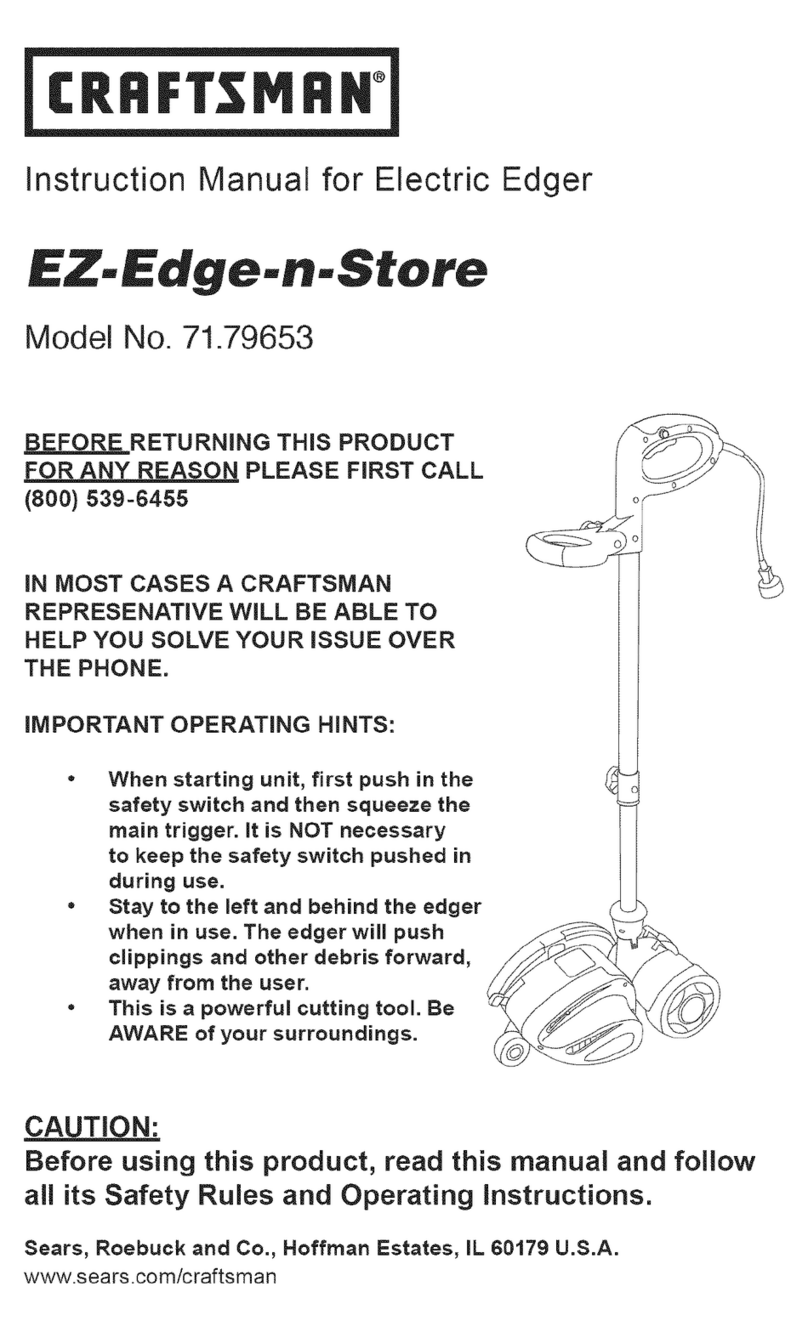 Craftsman 79653 - 12 Amp Edger User manual