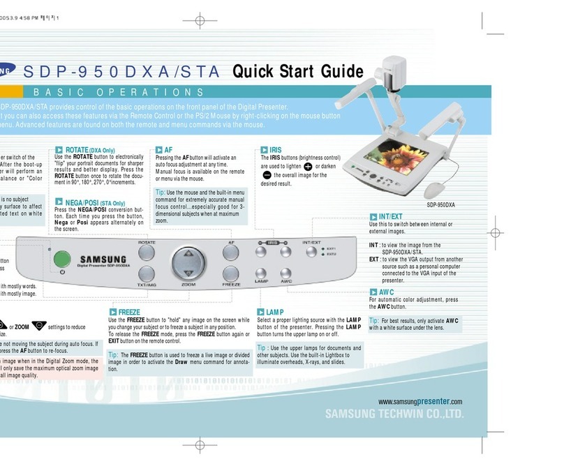 Samsung SDP-950STA User manual
