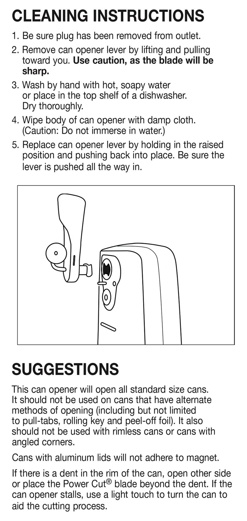 Cuisinart CCO-50BK - Deluxe Electric Can Opener Configuration guide
