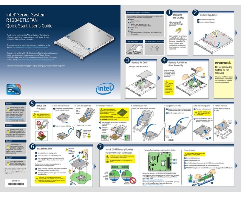 Intel R1304BTLSFAN Setup guide