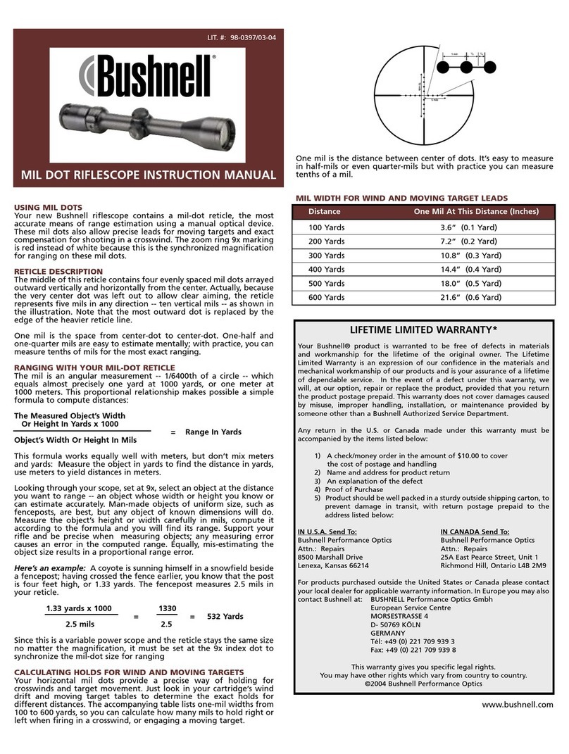 Bushnell 119467C instruction manual