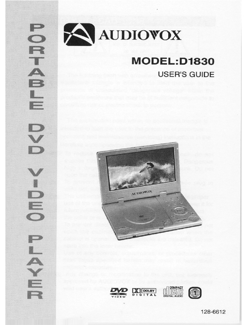 Audiovox D1830 User manual
