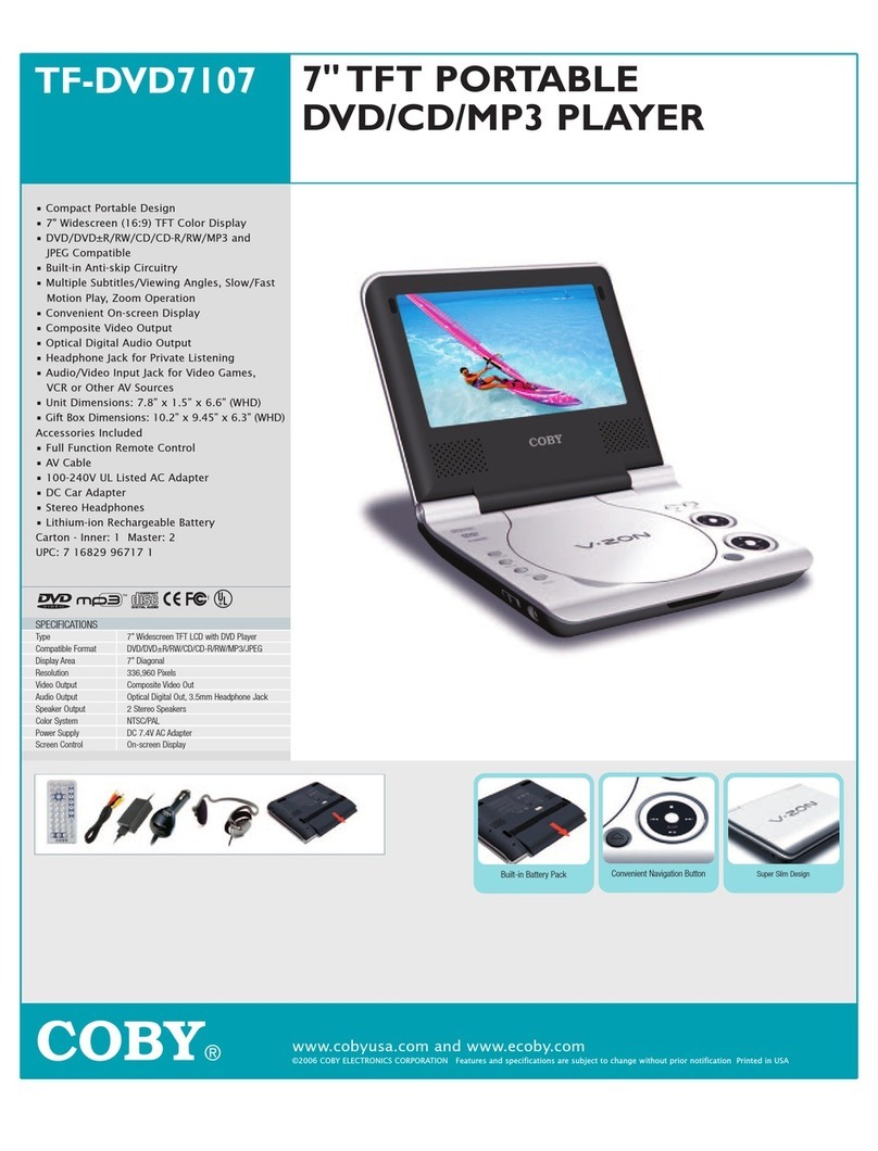 Coby DBTF-DVD7107 Specifications