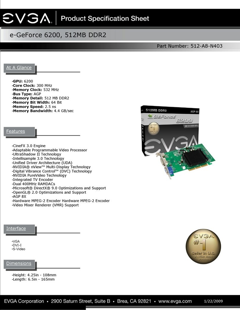 EVGA e-GeForce 6200 AGP User manual