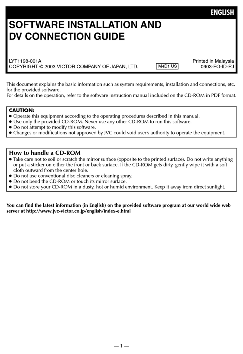 JVC GR-D33 - MiniDV Camcorder With 16x Optical... Software installation guide