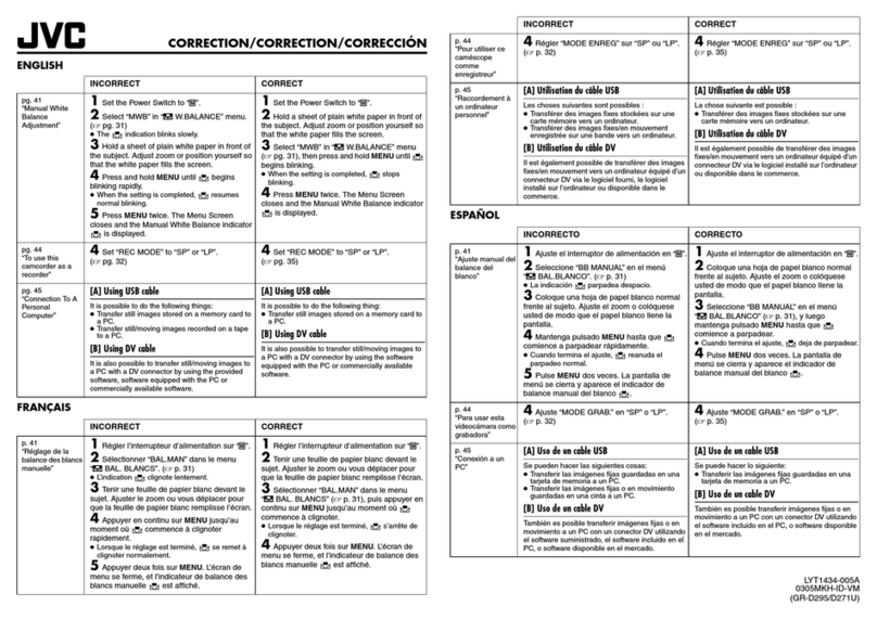 JVC GRD271US - Compact Series Mini DV Camcorder Operator's manual JVC GRD271US - Compact Series Mini DV Camcorder Operator's manual