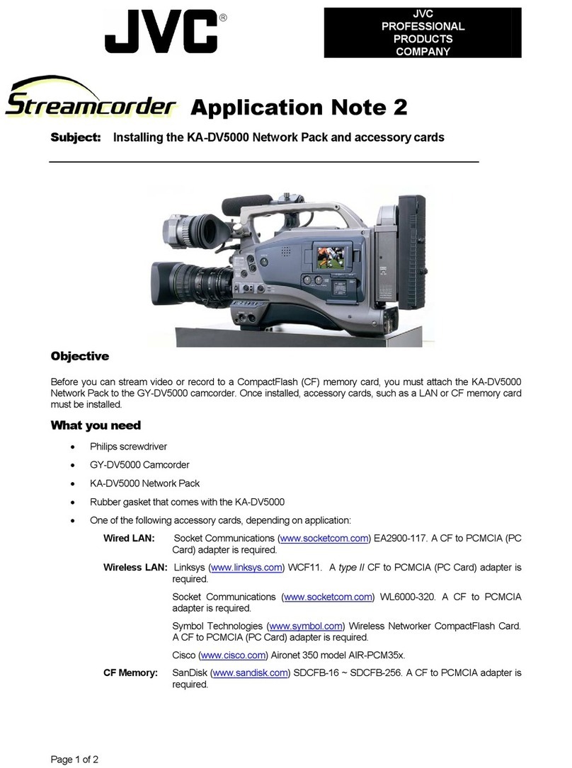 JVC GY-DV5000 Application note