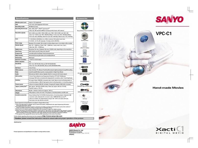 Sanyo Xacti VPC-C1 brochure