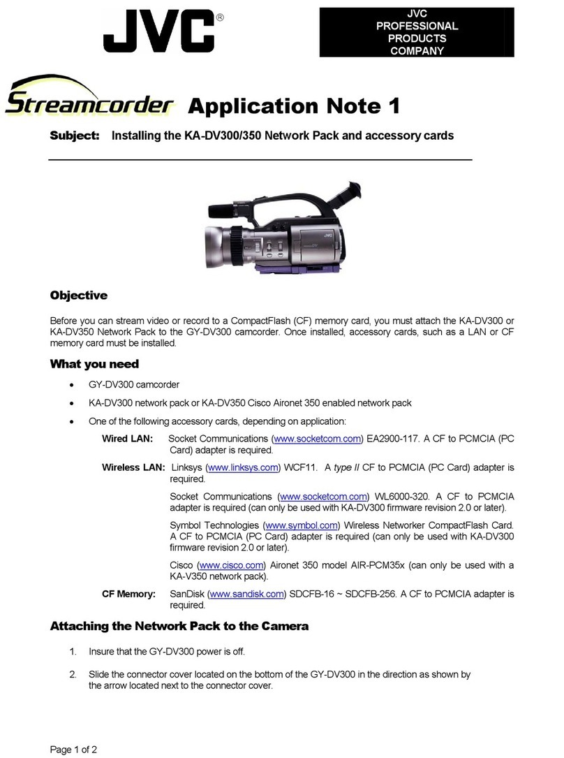 JVC GY-DV300U - 1/3" 3-ccd Dv Camcorder Installation and operating instructions