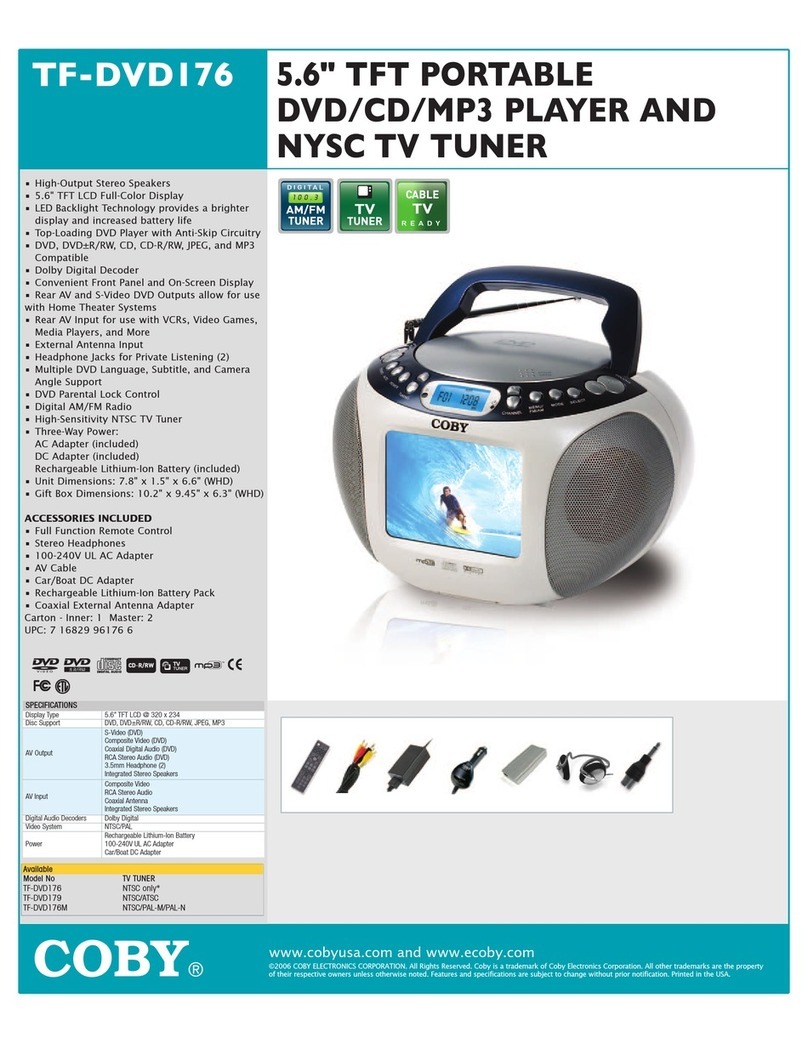 Coby TF-DVD176 User manual