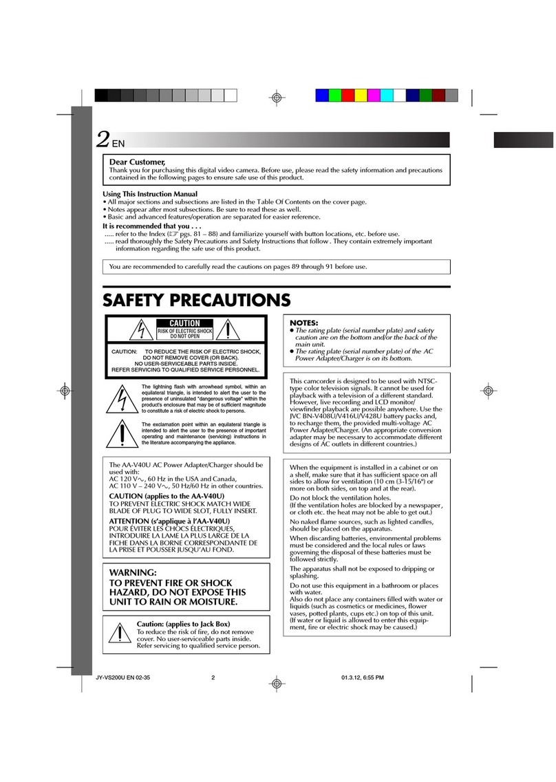 JVC JY-VS200U - Professional Dv 1-ccd Camcorder User manual