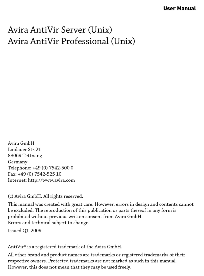 AVIRA ANTIVIR SERVER UNIX user manual